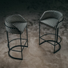 Modern Design Hotel Casual Cafe Bar Counter High Stool Black Metal Leg Decor Fabric Front Desk Chair bar Chair