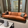 Modern Leather Fabric Three Seat Sofa Italian Home Office Living Room Couch Hotel Lobby Bedroom Lounge Suite Sofa Set