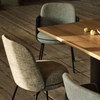 Modern Simple Aluminum Alloy Four-star Rotatable Dining Chair Design of Hotel Living Room Dining Room Leather Dining Chair