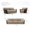 Italian High Quality Sofa Set Modern Hotel Lobby Business Office Villa Living Room Leather Fabric Single Three-person Sofa