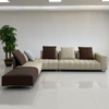 High-end Factory Price Fabric Sofa Set with Leather Arm Luxury Modern Sectional Sofa for Living Room