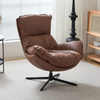 Modern Rocking Accent Chairs Wabi Japandi Lounge Chair for Living Room Metal Rotating Swivel Velvet Fabric Lazy Chair