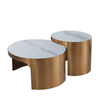 Light Luxury Coffee Table Stainless Steel Rock Living Room Furniture