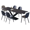 Italian Style Design Comfortable Chairs Metal Leg Super Fiber Leather Modern Simple Hotel Dining Room Chair
