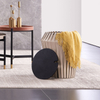 Italian Design Round Coffee Table Creative Storage Stool Saddle Leather Side Table