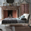 Italian Minimalist Design High Quality Saddle Leather Covered Modern Style King Size Bedroom Furniture Soft Bed