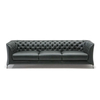 Italian Luxury Sectional Sofa Set Leather Pull Button Sitting Room Furniture Modern Hotel Villa Living Room 3-seat Sofa