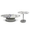 Custom Made Italian Modern Luxury Coffee Table Round Stainless Steel Marble Living Room Center Furniture