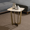 Marble Top Round Coffee Table Gold Stainless Steel Center Tables for Hotel Living Room