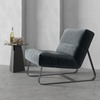 Italian Minimalist Leather Comfortable Casual Chair, Light Luxury Sofa Chair, Luxurious Frosted Leather Armchair in Living Room