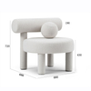 Modern Circular Design Armchair Hotel Lobby Salon Negotiation Leisure Chair Velvet Sherpa Living Room Chair