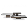 Light Luxury Stainless Steel Coffee Table Combination Toughened Glass Countertop Living Room Coffee Table
