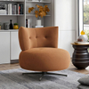 Modern Design Living Room Rotating Armchair Hotel Apartment Comfortable Linen Fabric Swivel Leisure Lounge Chair
